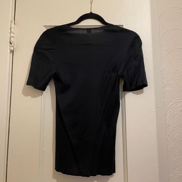 Vintage Rare Hanro Lace Delight Square-Neck Black T-Shirt Size S - Picture 4 of 7